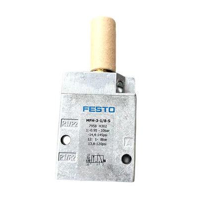 فابریک اصلی FESTO مولناید والف MFH-3-1/8S سری 0692 آلومینیوم و مس خاکستری روشن برای ماشین چاپ آفست