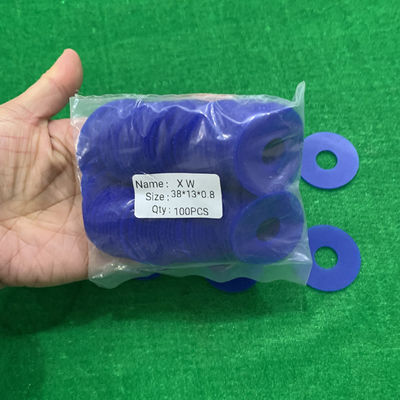 38 × 15 × 0.8 میلی‌متر مکنده لاستیکی تخت رنگ آبی شکل اندازه‌های استاندارد