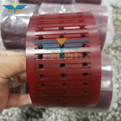 چرخ مکش رنگ قرمز 124*70mm قطعات چاپی پلی اورتان برای ماشین تاشو