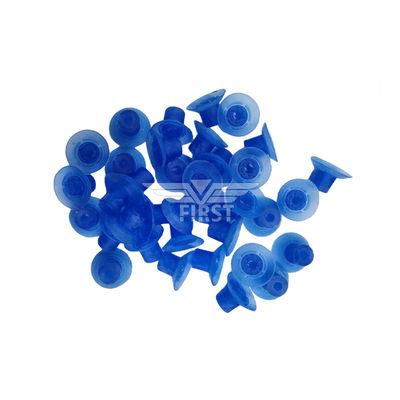 مکندهای لاستیکی رنگ آبی 32x18mm مکندهای پای بلند برای ماشین برش مرطوب با مواد لاستیکی دوامدار